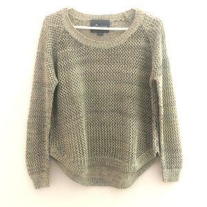 Paper Crane Sweater Size Small Tan and Black Open Knit